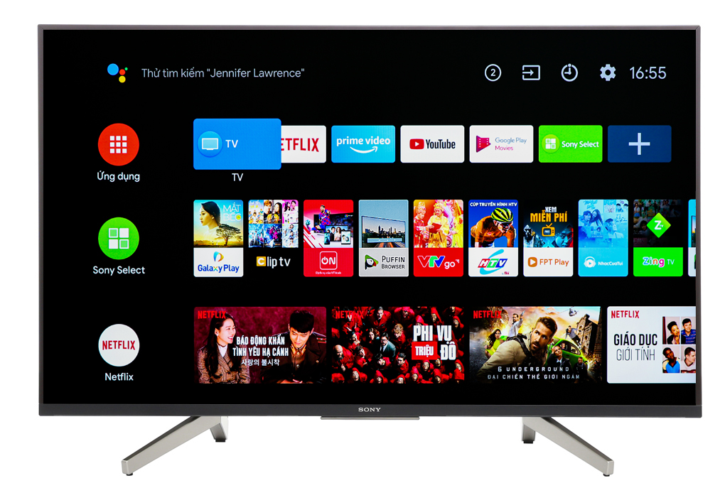 Android Tivi Sony 4K 49 inch KD-49X8500F Màu Đen