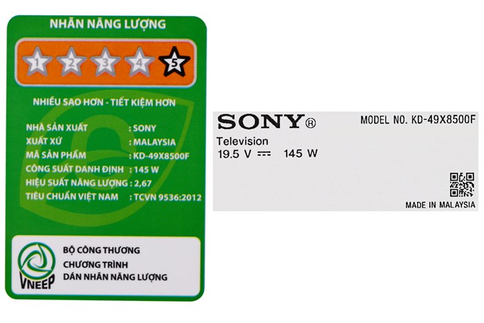 Android Tivi Sony 4K 49 inch KD-49X8500F Màu Đen