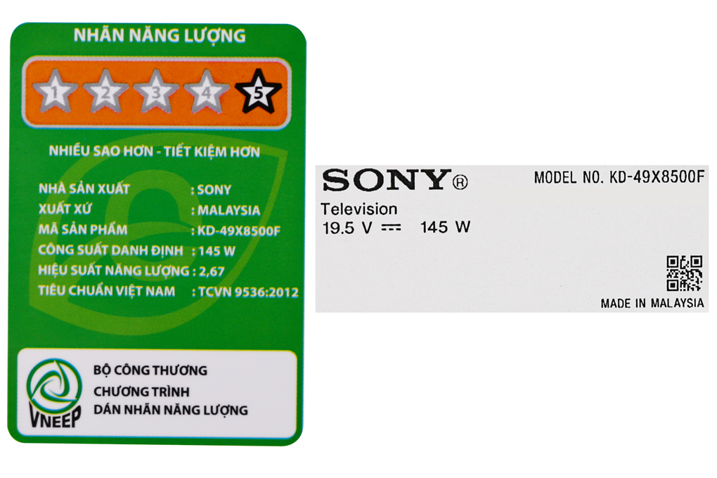Android Tivi Sony 4K 49 inch KD-49X8500F Màu Đen