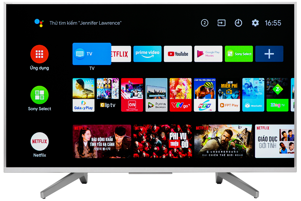 Android Tivi Sony 4K 49 inch KD-49X8500F/S Màu Bạc