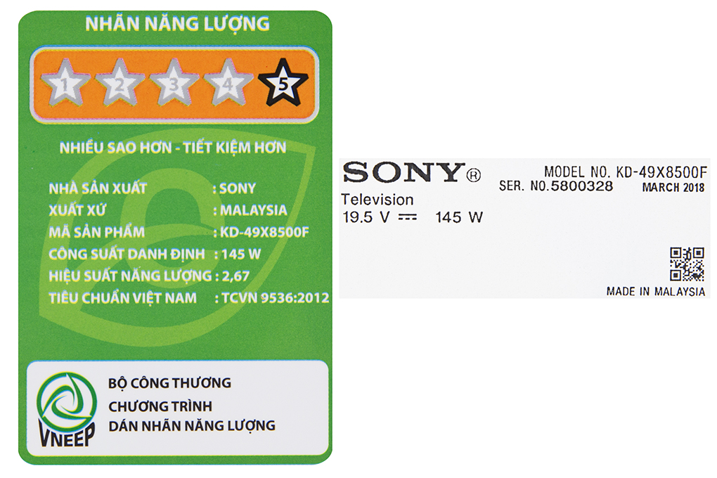 Android Tivi Sony 4K 49 inch KD-49X8500F/S Màu Bạc