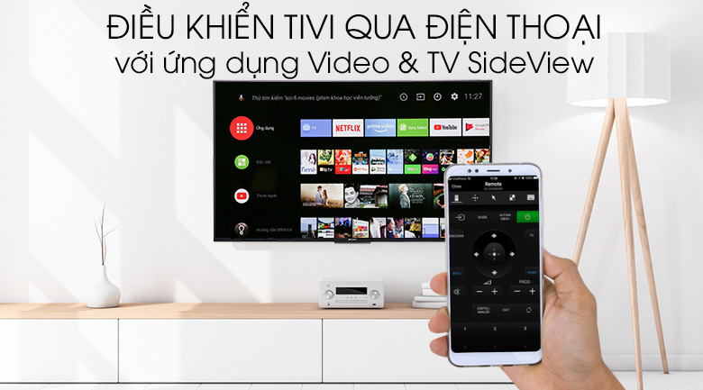 Android Tivi Sony 4K 65 inch KD-65X8500F - Ứng dụng Video & TV SideView