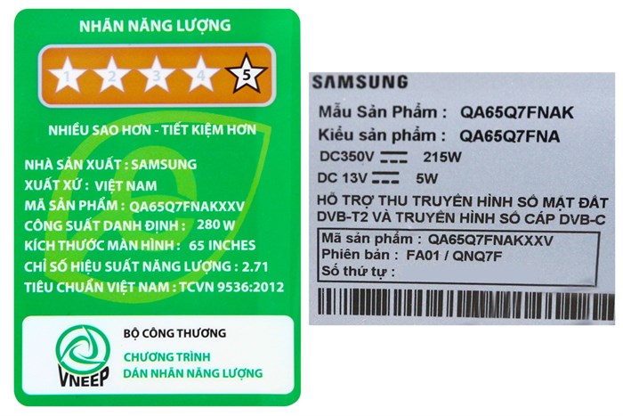 Smart Tivi QLED Samsung 4K 65 inch QA65Q7FN Màu Đen