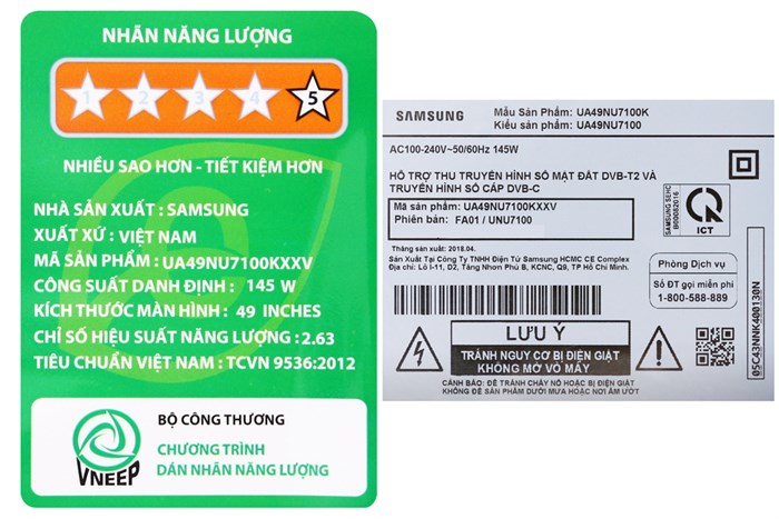 Smart Tivi Samsung 4K 49 inch UA49NU7100 Màu Đen