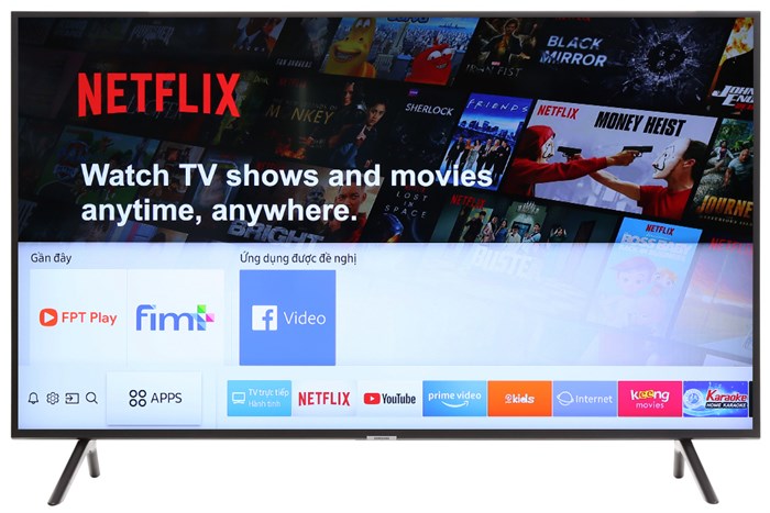 Smart Tivi Samsung 4K 55 inch UA55NU7100 Màu Đen