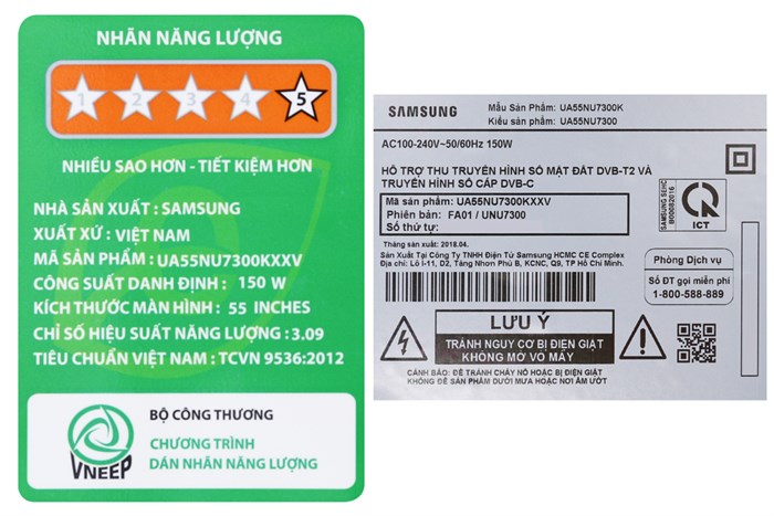 Smart Tivi Cong Samsung 4K 55 inch UA55NU7300 Màu Đen