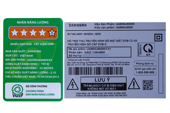Smart Tivi Samsung 4K 55 inch UA55NU8000 Màu Đen