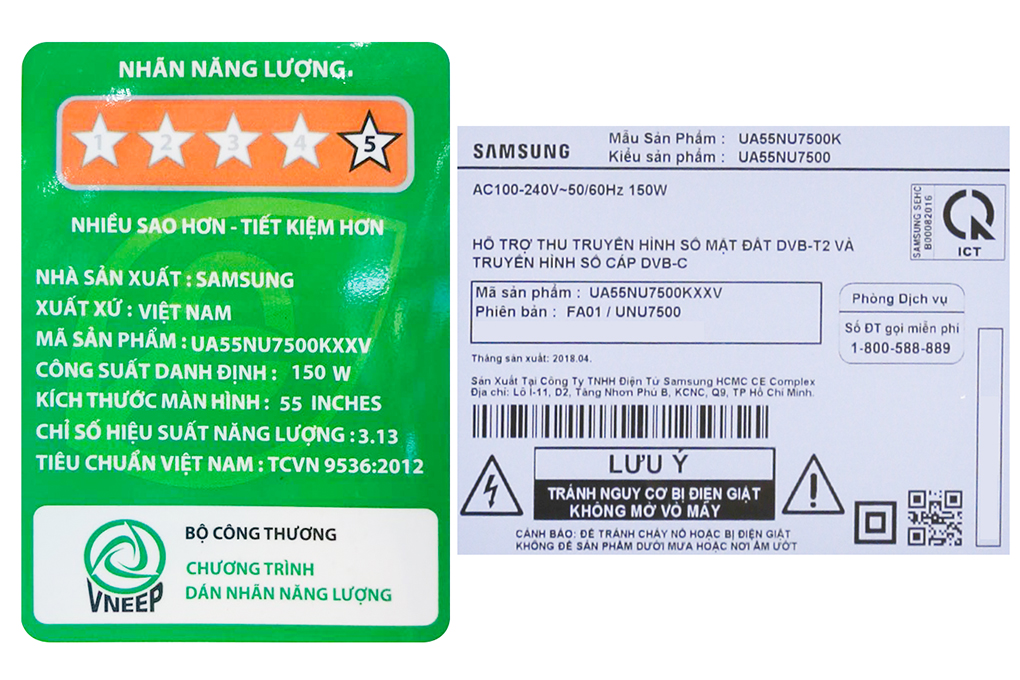 Smart Tivi Cong Samsung 4K 55 inch UA55NU7500 Màu Đen
