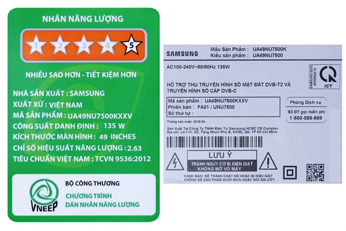 Smart Tivi Cong Samsung 4K 49 inch UA49NU7500 Màu Đen