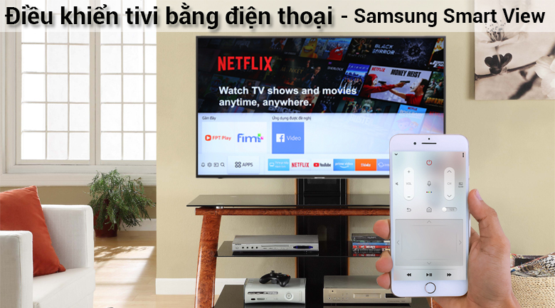 Điều khiển Smart Tivi Samsung 4K 43 inch UA43NU7400 bằng điện thoại Điều khiển Smart Tivi Samsung 4K 43 inch UA43NU7400 bằng điện thoại