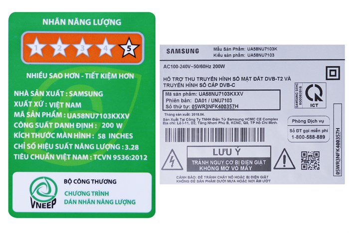 Smart Tivi Samsung 4K 58 inch UA58NU7103 Màu Đen