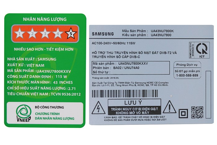 Smart Tivi Samsung 4K 43 inch UA43NU7800