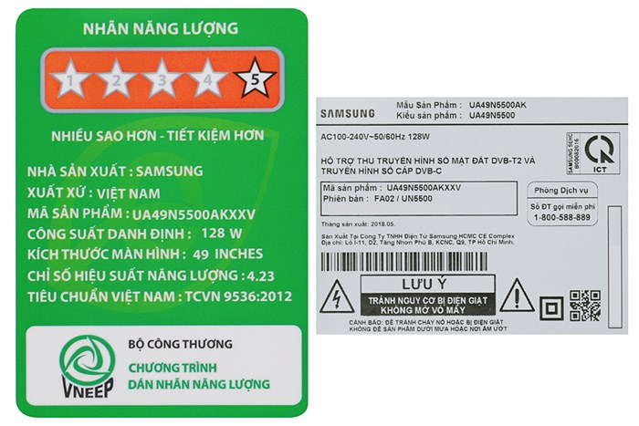 Smart Tivi Samsung 49 inch UA49N5500 Màu Đen