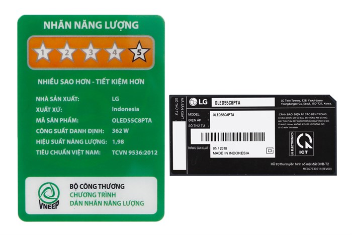 Smart Tivi OLED LG 4K 55 inch 55C8PTA Màu Xám