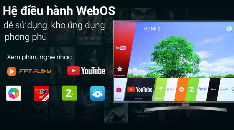 Hệ điều hành WebOS trên Smart Tivi LG 4K 49 inch 49SK8500PTA