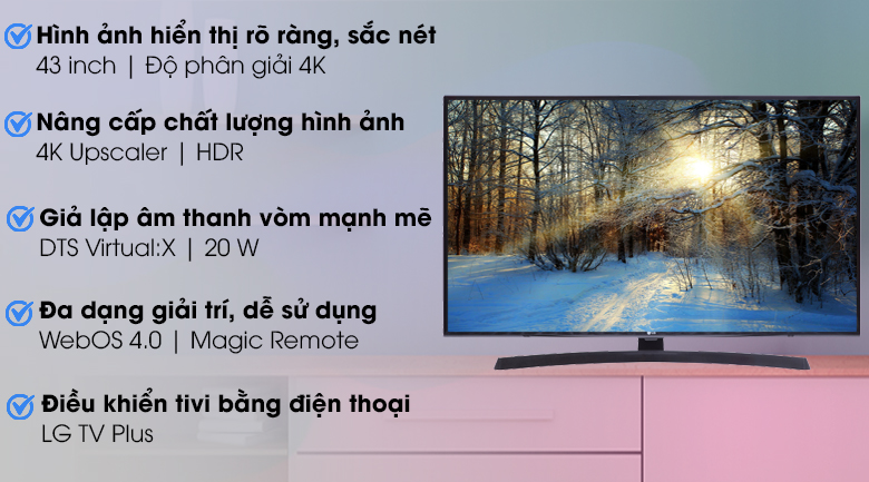 Smart Tivi LG 4K 43 inch 43UK6340PTF