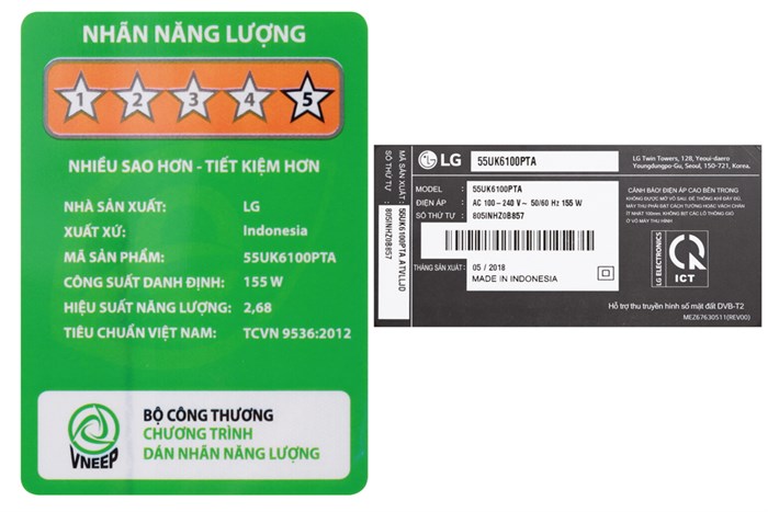 Smart Tivi LG 4K 55 inch 55UK6100PTA Màu Đen