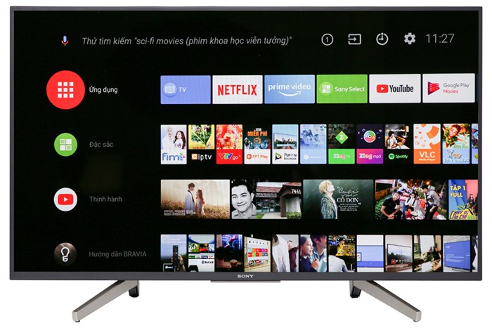 Android Tivi Sony 4K 55 inch KD-55X7500F Màu Đen