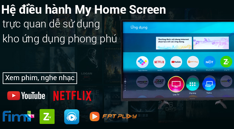 Hệ điều hành My home Screen trên Smart Tivi Panasonic 50 inch TH-50FS500V