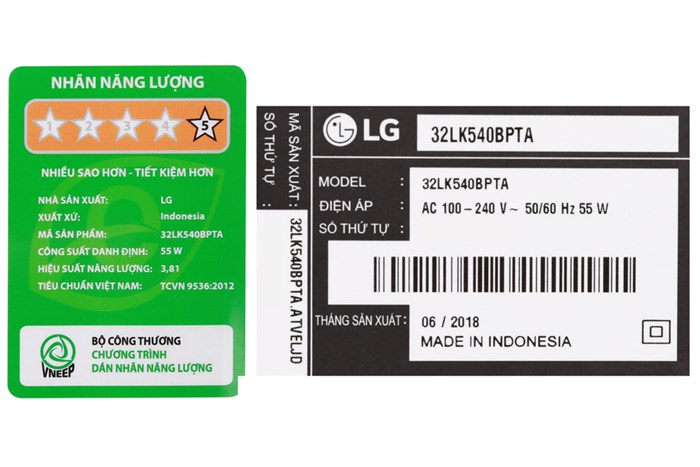 Smart Tivi LG 32 inch 32LK540BPTA Màu Đen