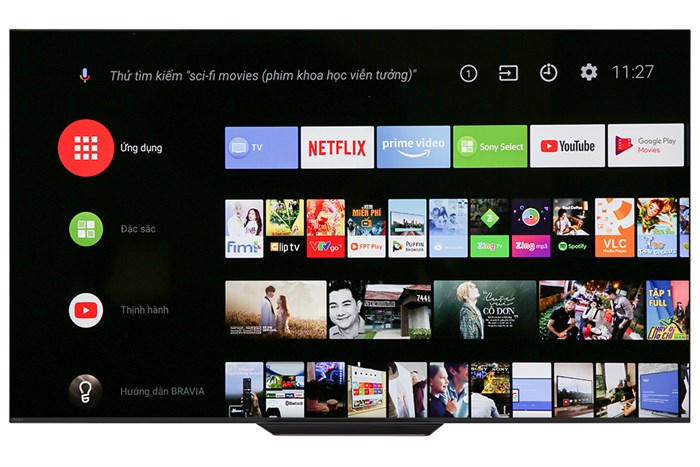 Android Tivi OLED Sony 4K 55 inch KD-55A8F Màu Đen