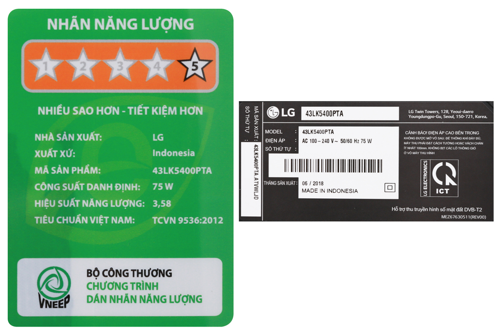 Smart Tivi LG 43 inch 43LK5400PTA Màu Đen