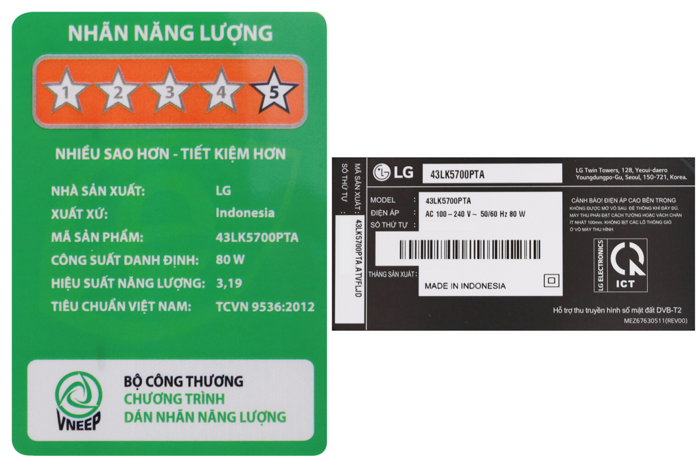 Smart Tivi LG 43 inch 43LK5700PTA Màu Đen