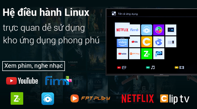 Smart Tivi Sony 4K 55 inch KD-55X7000F - Hệ điều hành quản lý Linux đồ họa thân thiện, dễ dàng sử dụng Smart Tivi Sony 4K 55 inch KD-55X7000F - Hệ quản lý điều hành Linux giao diện thân mật, dễ dàng sử dụng