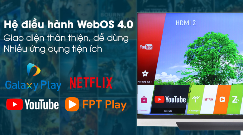 Hệ điều hành WebOS 4.0 trên Smart Tivi OLED LG 4K 55 inch 55E8PTA