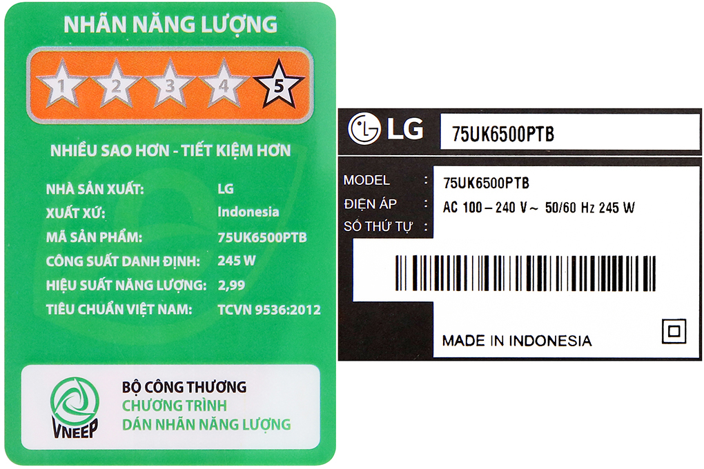 Smart Tivi LG 4K 75 inch 75UK6500PTB