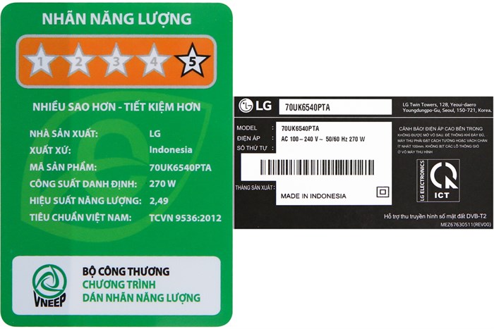 Smart Tivi LG 4K 70 inch 70UK6540PTA