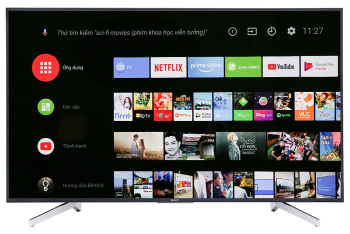Android Tivi Sony 4K 60 inch KD-60X8300F Màu Đen