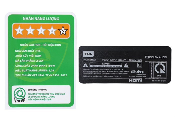 Android Tivi QLED TCL 55 inch L55X4 Màu Đen