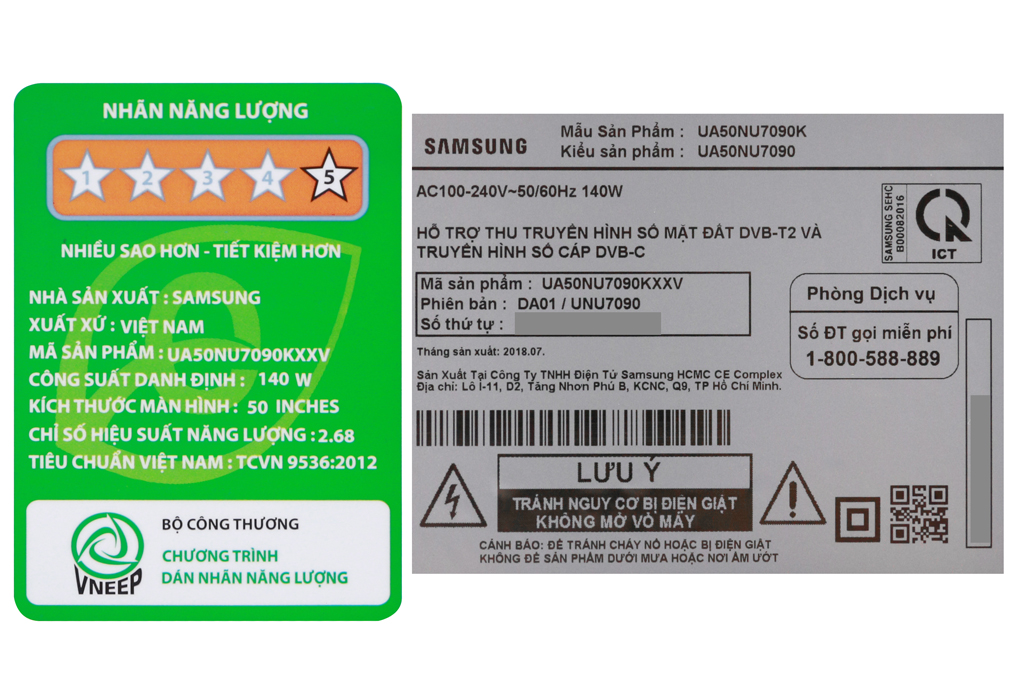 Smart Tivi Samsung 4K 50 inch UA50NU7090 Màu Đen