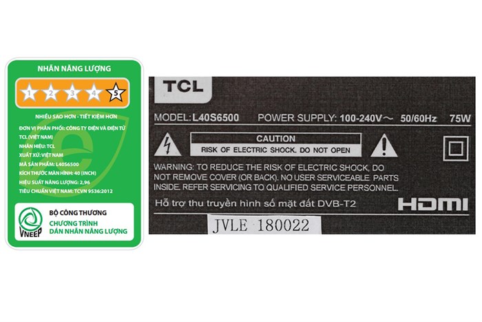 Android Tivi TCL 40 inch 40S6500 Màu Đen