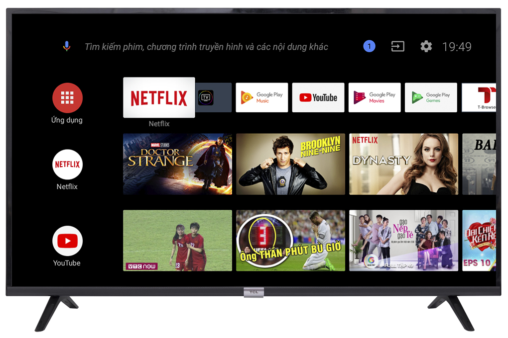 Android Tivi TCL 49 inch L49S6500 Màu Đen