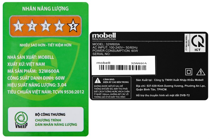 Smart Tivi Mobell 32 inch 32W600A Màu Đen