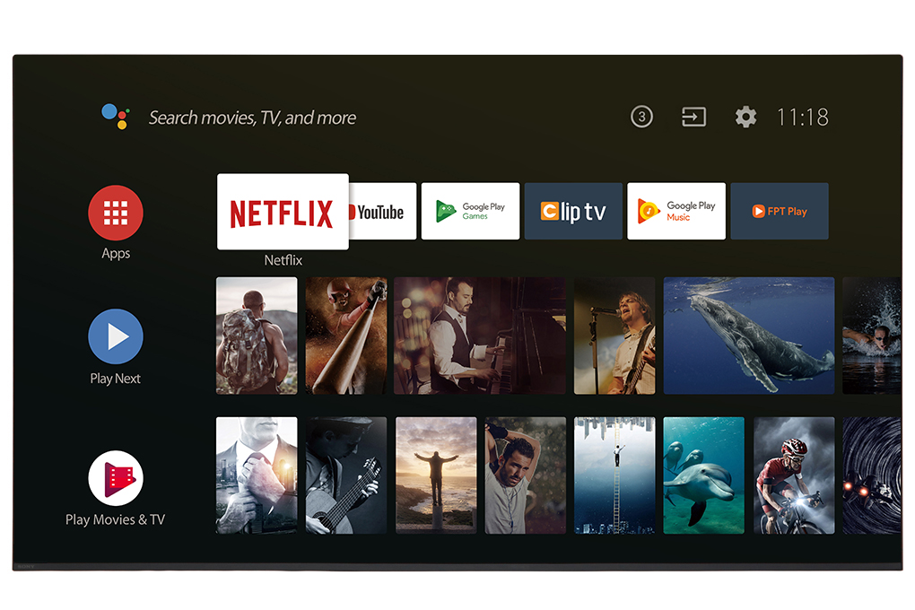 Android Tivi OLED Sony 4K 65 inch KD-65A9F Màu Đen