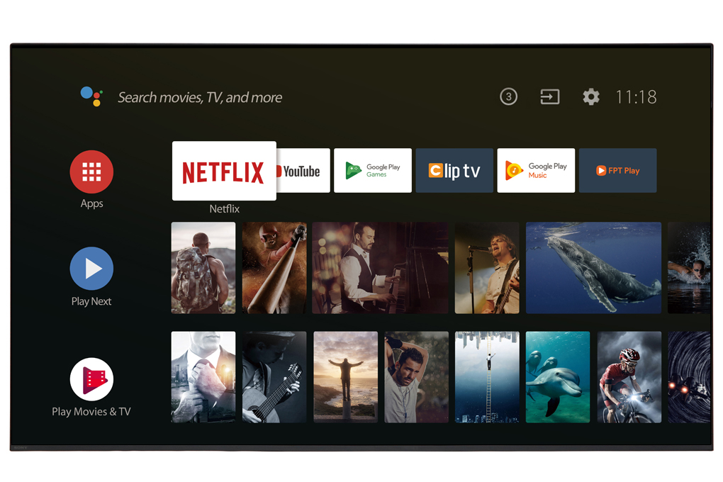 Android Tivi OLED Sony 4K 55 inch KD-55A9F Màu Đen