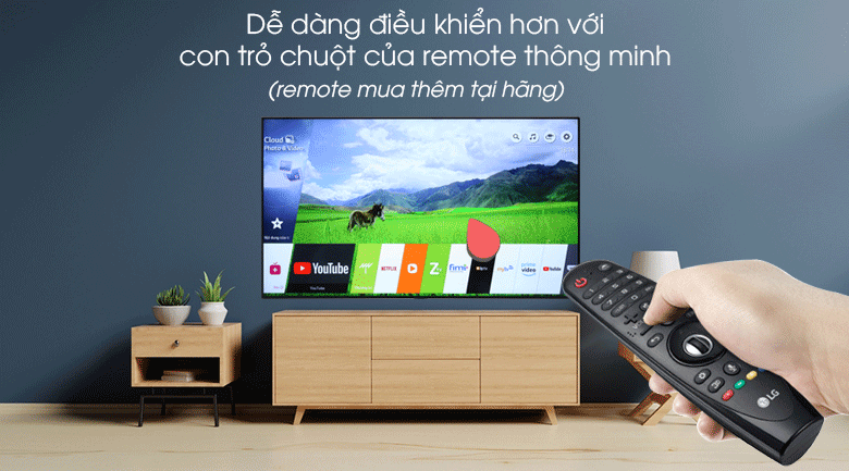 Điều khiển tivi dễ dàng hơn với con trỏ chuột - Smart Tivi LG 4K 43 inch 43UK6200PTA