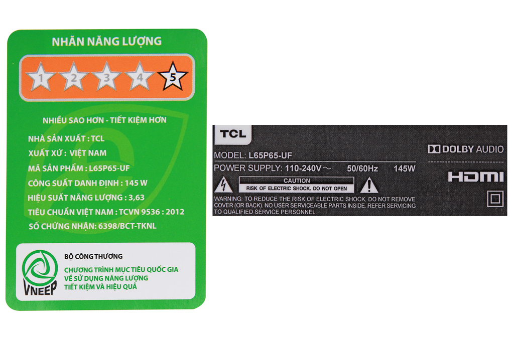 Smart Tivi TCL 4K 65 inch L65P65-UF