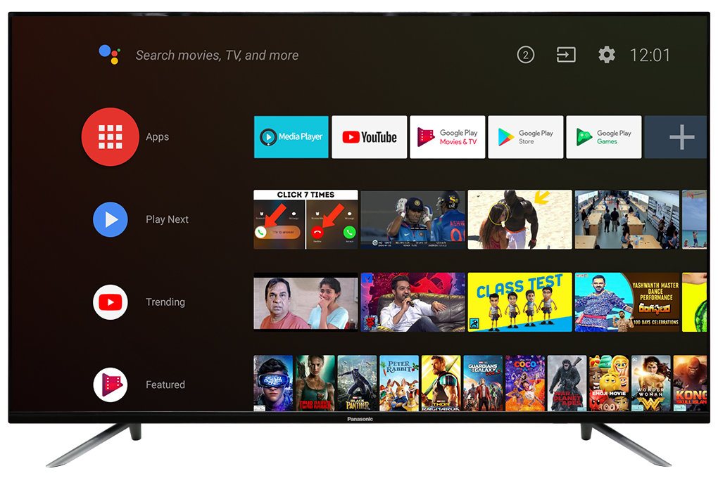 Android Tivi Panasonic 4K 43 inch 43FX550V Màu Đen
