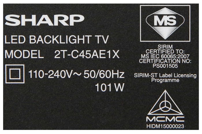 Smart Tivi Sharp 45 inch 2T-C45AE1X