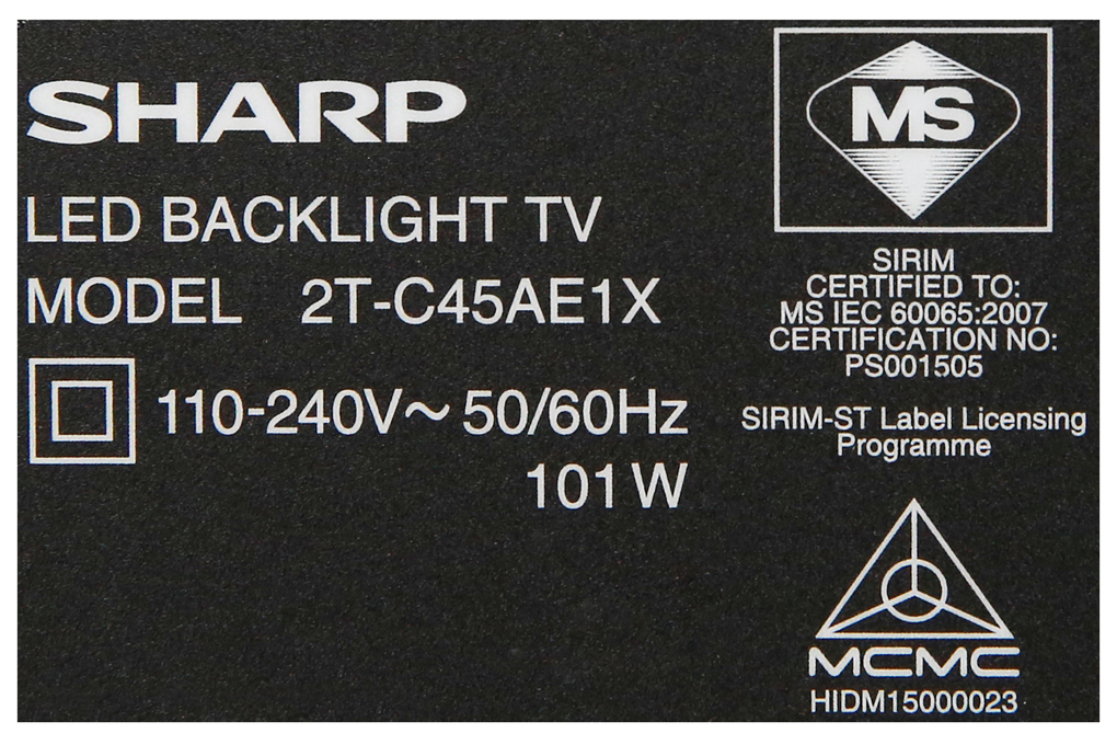 Smart Tivi Sharp 45 inch 2T-C45AE1X