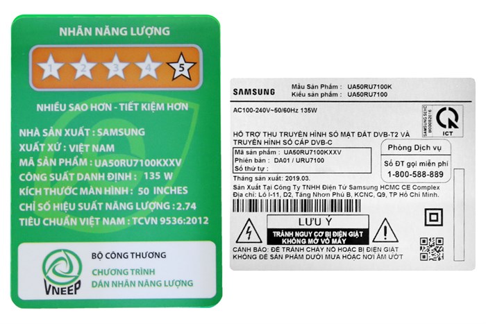 Smart Tivi Samsung 4K 50 inch UA50RU7100 Màu Đen