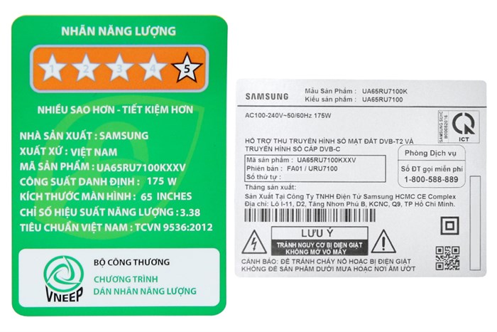 Smart Tivi Samsung 4K 65 inch UA65RU7100 Màu Đen