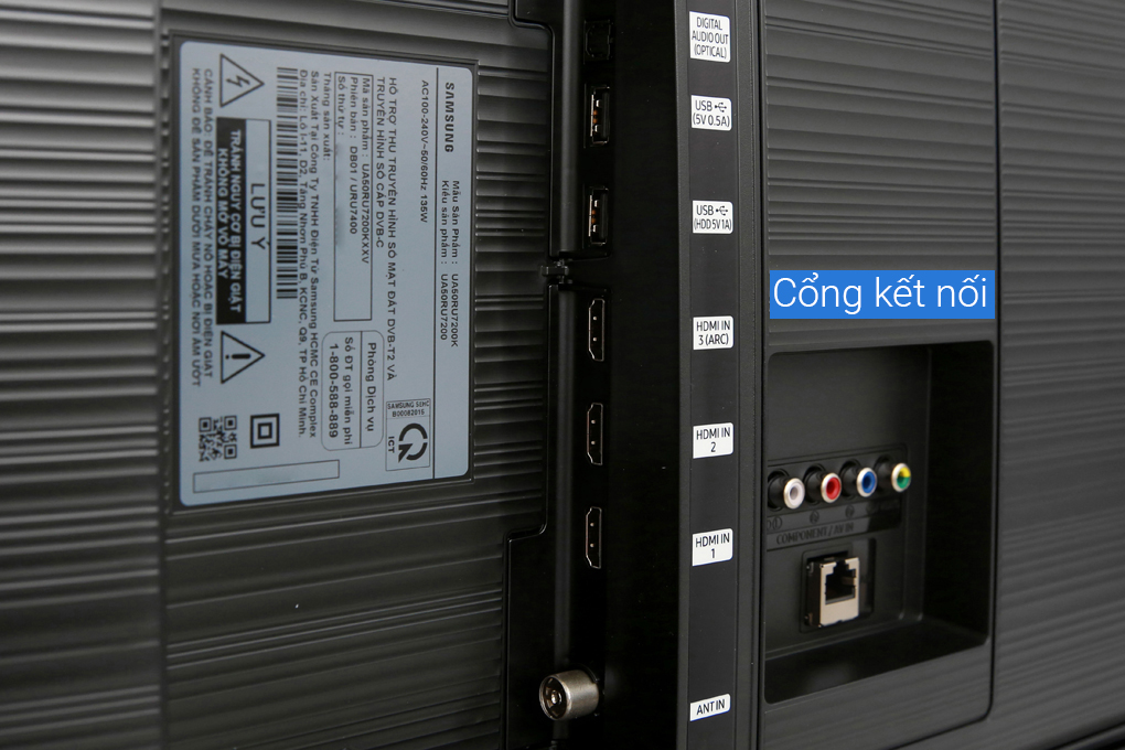 Smart Tivi Samsung 4K 50 inch UA50RU7200 Màu Đen