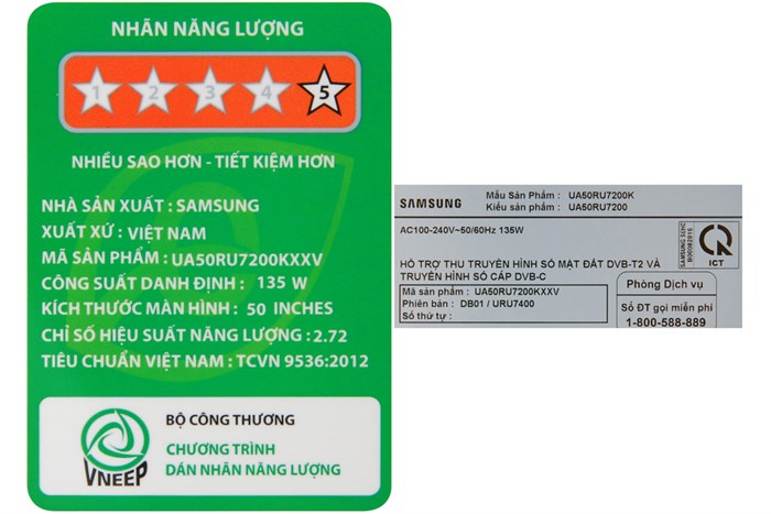 Smart Tivi Samsung 4K 50 inch UA50RU7200 Màu Đen