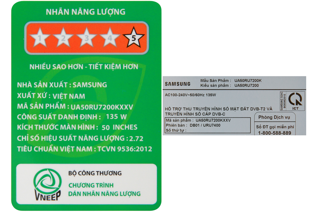 Smart Tivi Samsung 4K 50 inch UA50RU7200 Màu Đen