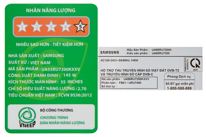 Smart Tivi Samsung 4K 55 inch UA55RU7200 Màu Đen